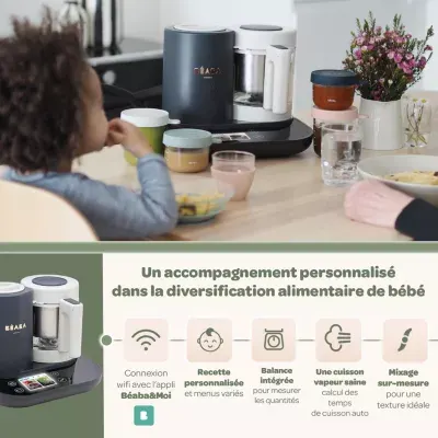 Beaba - Mixeur Cuiseur Bébé Babycook Smart - Gris Anthracite — vue 5