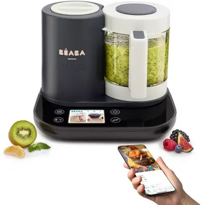 Beaba - Mixeur Cuiseur Bébé Babycook Smart - Gris Anthracite