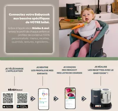 Beaba - Mixeur Cuiseur Bébé Babycook Smart - Gris Anthracite — vue 7
