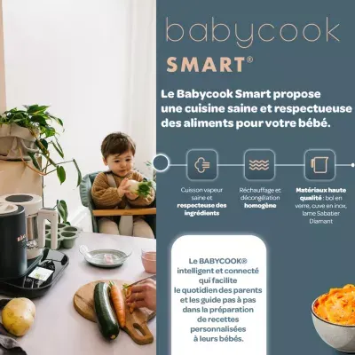 Beaba - Mixeur Cuiseur Bébé Babycook Smart - Gris Anthracite — vue 3