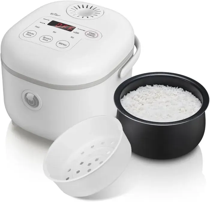 Bear Cuiseur De Riz 35 Tasses (Non Cuit) Avec Cuiseur Vapeur Multifonctionnel 350W Electric Mini Rice Cooker6 Fonctions De Cu