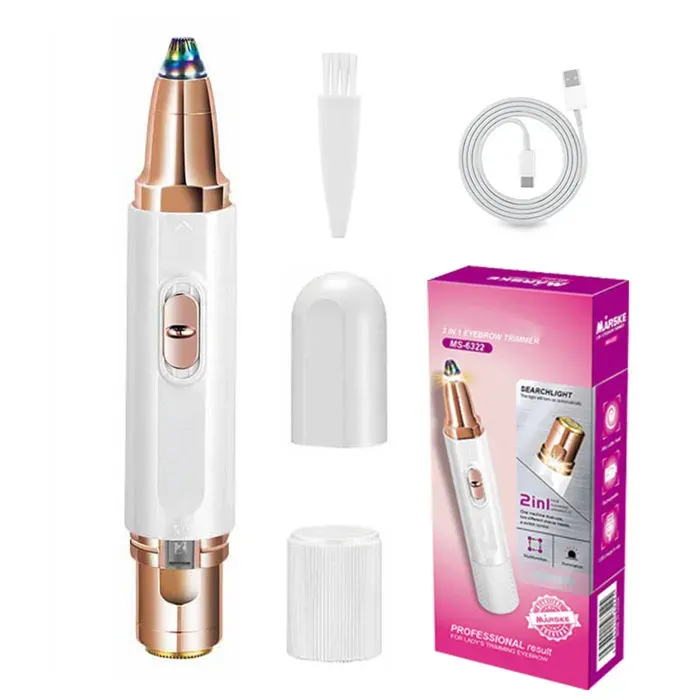 Beaute bien-etre epilateur sourcil 2 en 1 tondeuse à sourcils 5v - TepidBee - électrique conception ergonomique pour une prise en