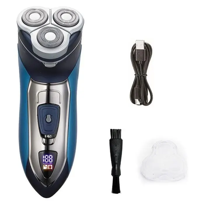 Beaute bien-etre rasoir électrique autonomie de la - Gossfen - batterie de 90 minutes coupe flottante 3d tondeuse RASOIR ELECTRIQUE