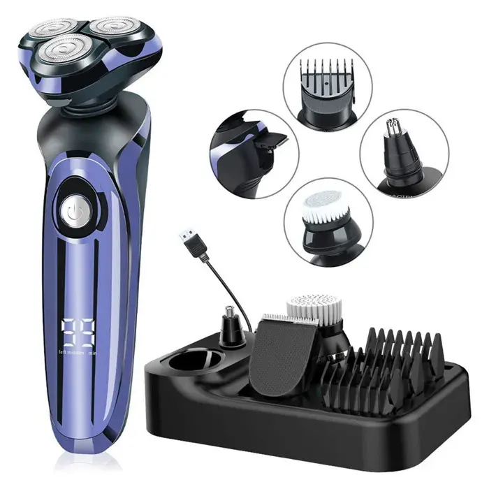 Beaute - TepidBee - bien-etre rasoir électrique 4 en 1 tondeuse à barbe multifunctions rasoirs à têtes rotatives 4d utilisation de