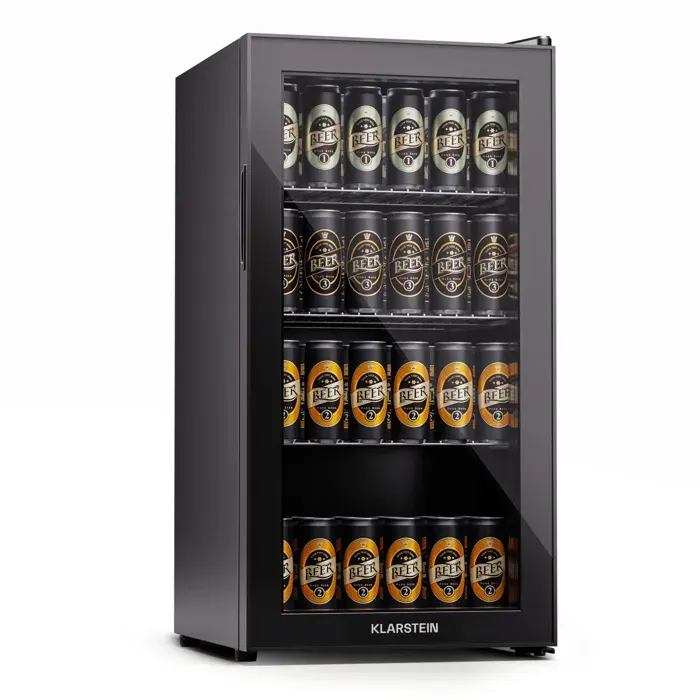 Beersafe 84cm 74L Frigo à Boisson avec Porte Vitrée Noir