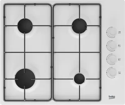 Beko - Plaque Gaz Higg64123sw — coloris Blanc
