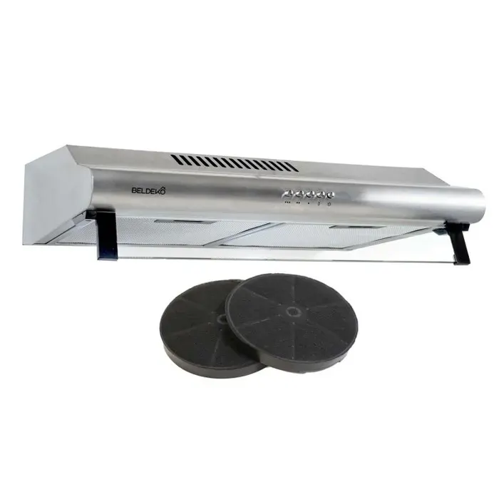 BELDEKO Hotte Casquette 60 cm Inox 240 m3/h + 2 Filtres - Marque Française