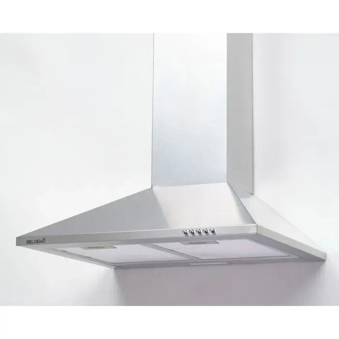 BELDEKO Hotte Murale 60 cm Inox 338 m3/h Évac/Recyclage - Marque Française