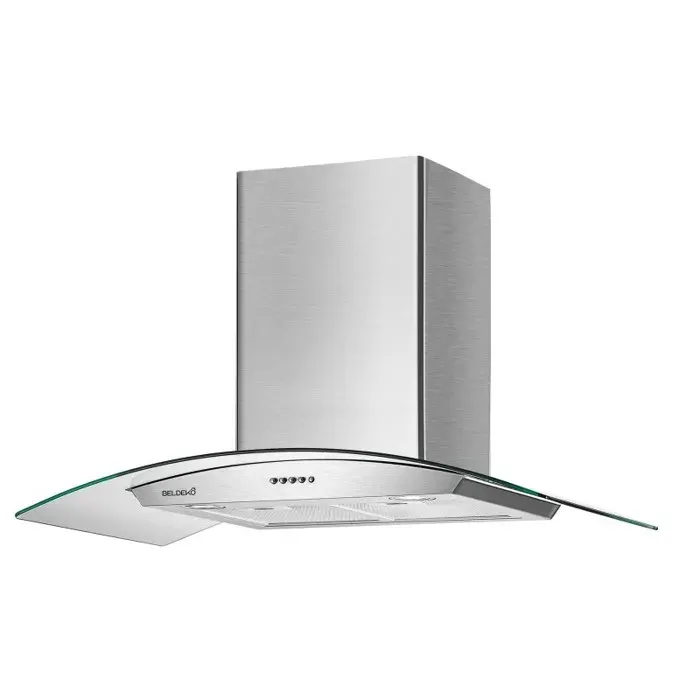 BELDEKO Hotte Murale 90 cm Inox 559 m3/h Évac/Recyclage - Marque Française
