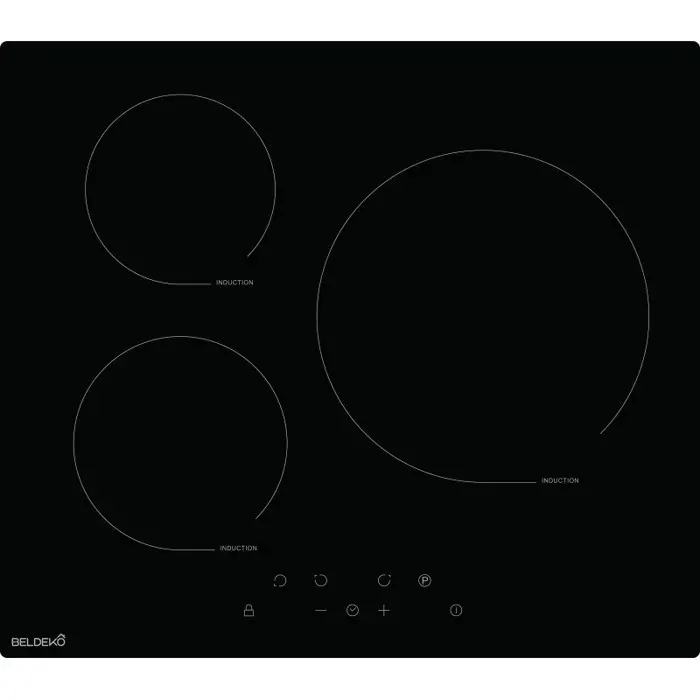 BELDEKO Plaque Induction 3 Feux 5800W Grand Feu 280 mm - Marque Française