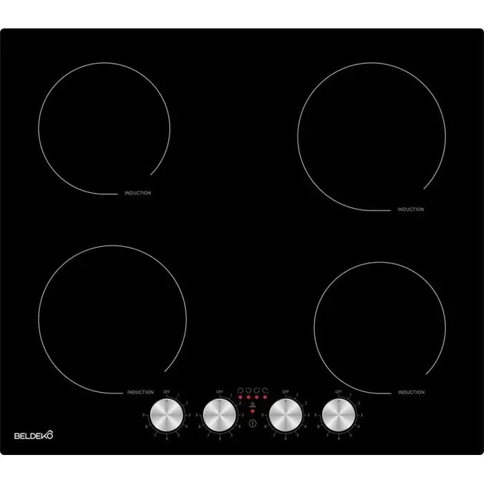 BELDEKO Plaque Induction 4 Feux 6000W Manettes 59 cm - Marque Française