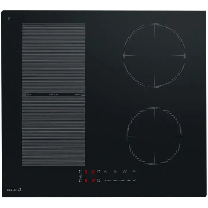 BELDEKO Plaque Induction 4 Feux Flex 7200W Noir Mat - Marque Française