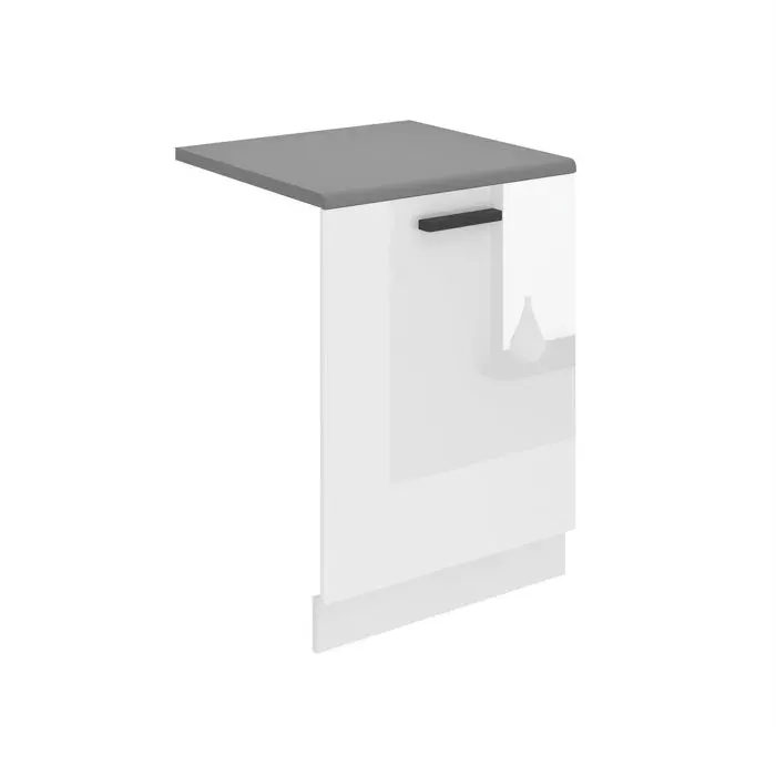 BELINI Habillage de Porte Lave Vaisselle avec Plan de Travail Meuble Lave Vaiselle T: 16x60x715 cm blanc très brillant