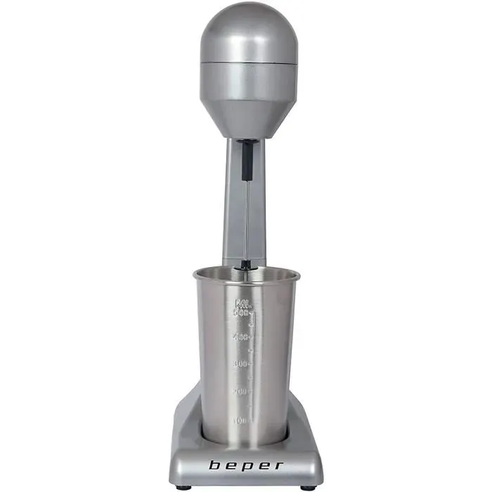 Beper - Milkshake et Cocktails 2 Vitesses Conteneur en Aluminium 05L 100W Préparation de Cafés Frappés Cocktails Prépar[238]