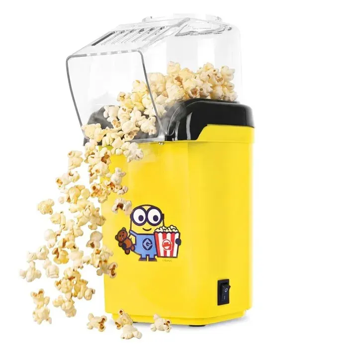Berlinger Haus Minions Machine à popcorn 1200 W – Popcorn maker à air chaud sans huile allégé prêt en 2–4 minutes jaune