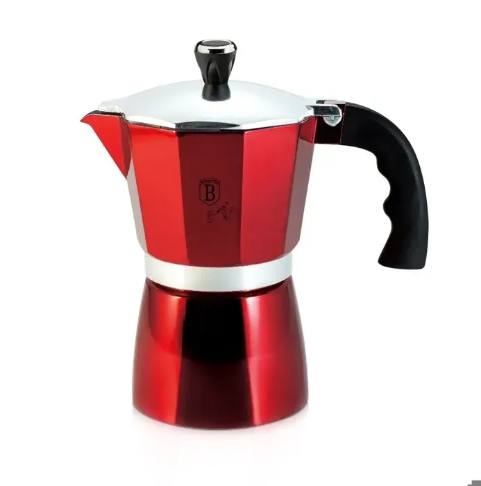 BERLINGERHAUS Cafetière 3 tasses Bourgogne Ligne Métallique BH-8544