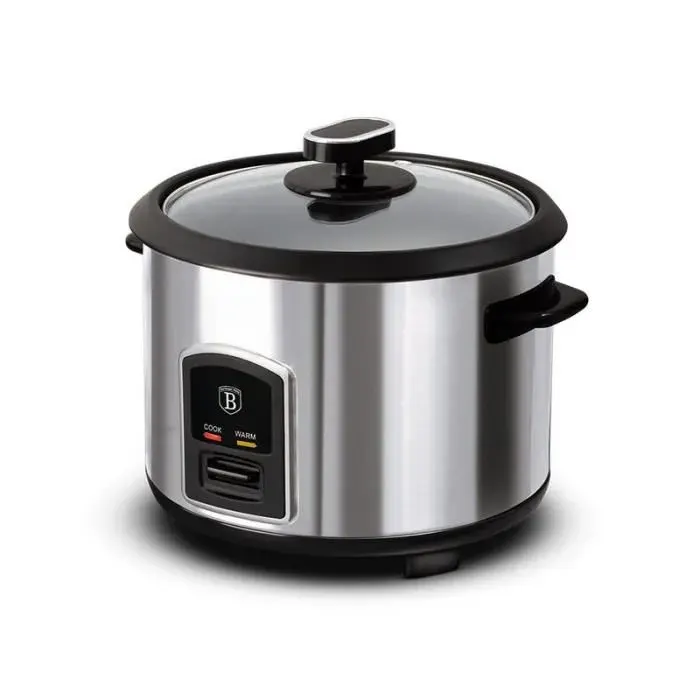 BERLINGERHAUS Cuiseur de riz 18 l Collection Argent Noir BH-9273