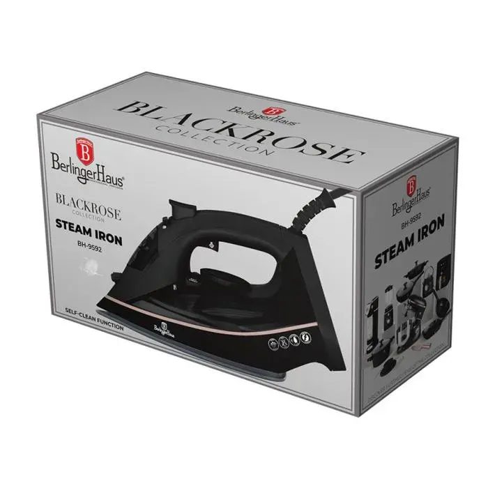 BERLINGERHAUS Fer à vapeur 2200 W Black Ros Collection BH-9592