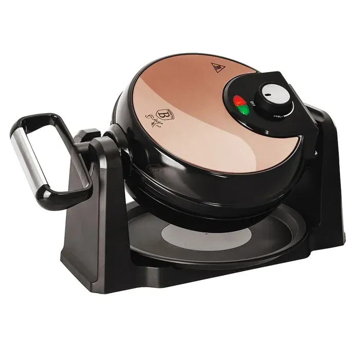 BERLINGERHAUS Gaufrier rotatif pour 4 gaufres Rose Gold Edition avec support BH-9451