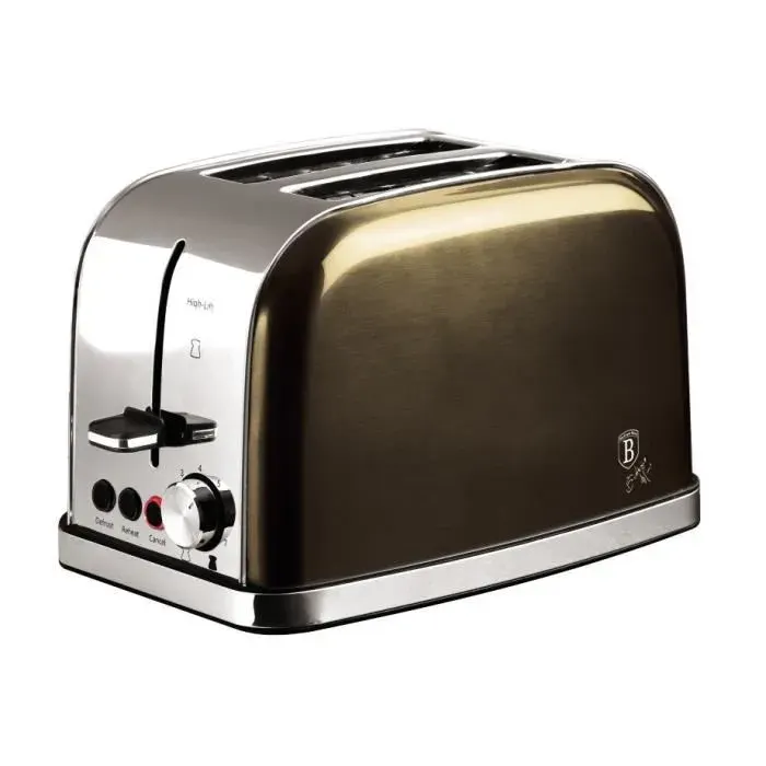 BERLINGERHAUS Grille-pain en acier inoxydable Collection Shiny Black BH-9395