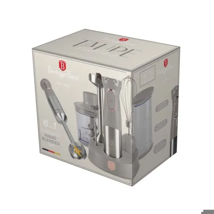 BERLINGERHAUS Mixeur à bâton sans fil 200W Collection Taup BH-9558