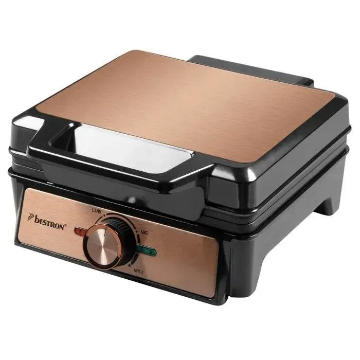 Bestron AWM100CO Gaufrier Copper Collection 1600W - 2 gaufres