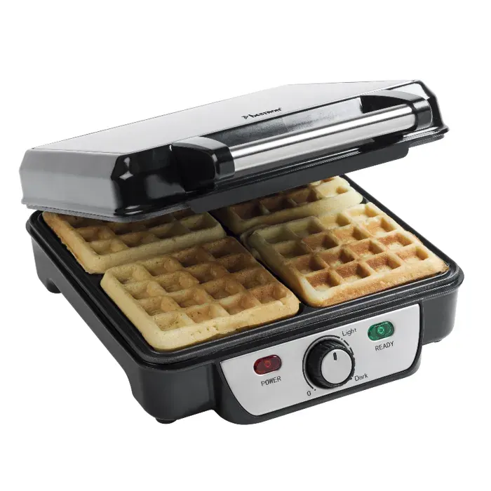Bestron Gaufrier 1100 W Acier inoxydable Noir et argenté ASW281
