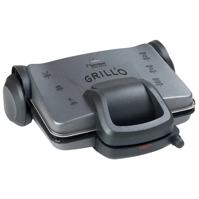 Bestron Grill à contact Viva Italia ACG380 1800 W Gris 31x22 cm