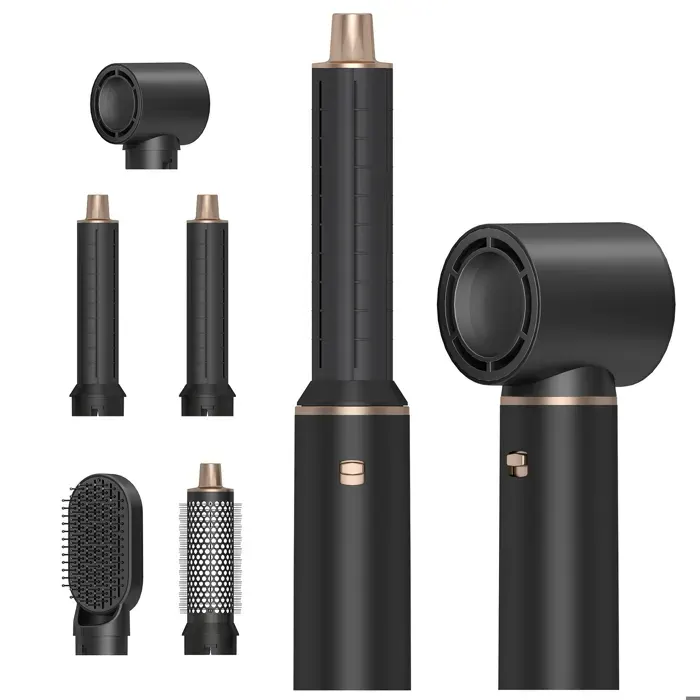 Bigoudis chauffants sèche-cheveux 38 cm matériau en nylon 5 en 1 3 vitesses contrôle - TepidBee - intelligent de la température sé — coloris Noir