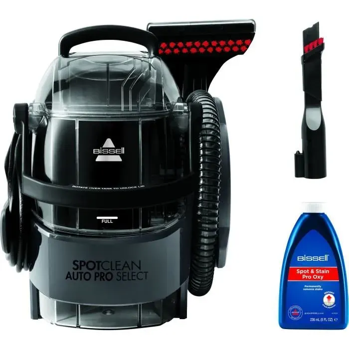 BISSELL SpotClean Auto Pro Select 3730N - Détache Nettoie et Aspire - Réservoir grande capacité - Longue portée