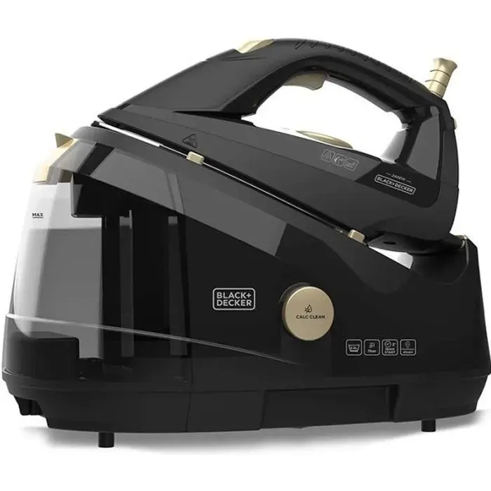BLACK & DECKER BXSS2400E - CENTRALE VAPEUR - PUISSANCE : 2400W MAX - PRESSION : 7 BAR - DEBIT DE VAPEUR : 130G/MIN - RESERVOIR : 2L