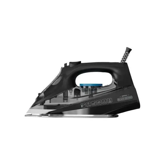 BLACK & DECKER - Fer à repasser -2800W - 45gr/mn - pressing 170gr/mn - bleu/noir - BXIR2805E