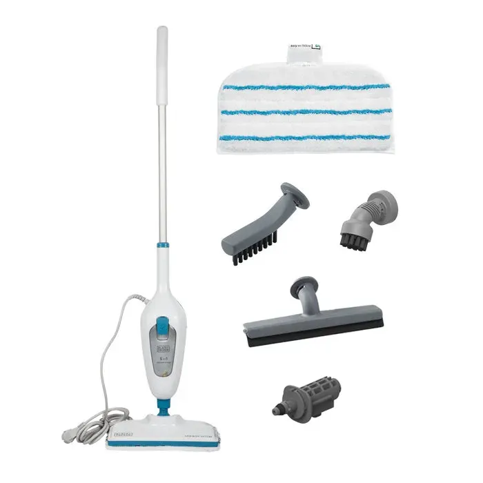 BLACK+DECKER - FSMH13E5-QS - Balai vapeur avec nettoyeur à main 5 en 1 1300W - Réservoir : 350 ml - Câble :4.8M
