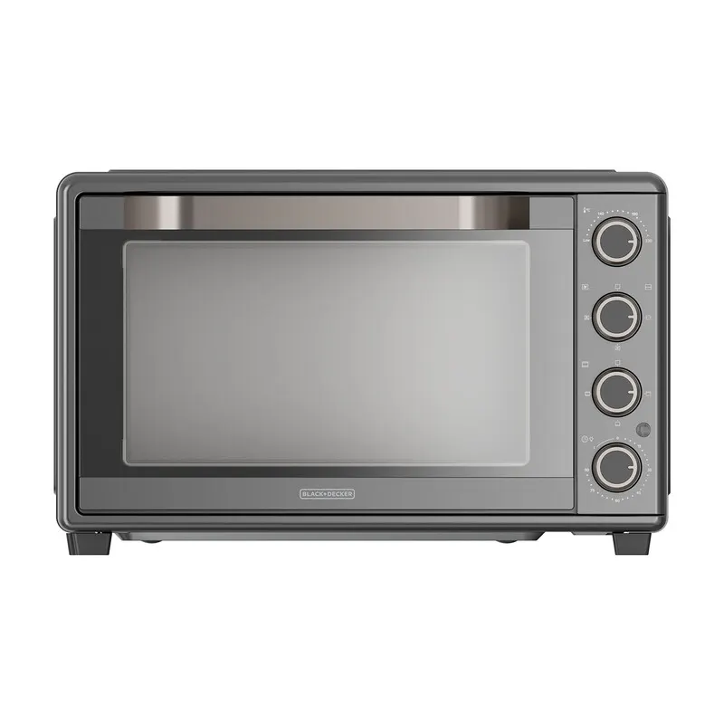 BLACK+DECKER - Mini four compact 19 L, 1500 W, 6 fonctions de cuisson, thermostat jusqu'à 230 °C - BXOV3000E — coloris Anthracite