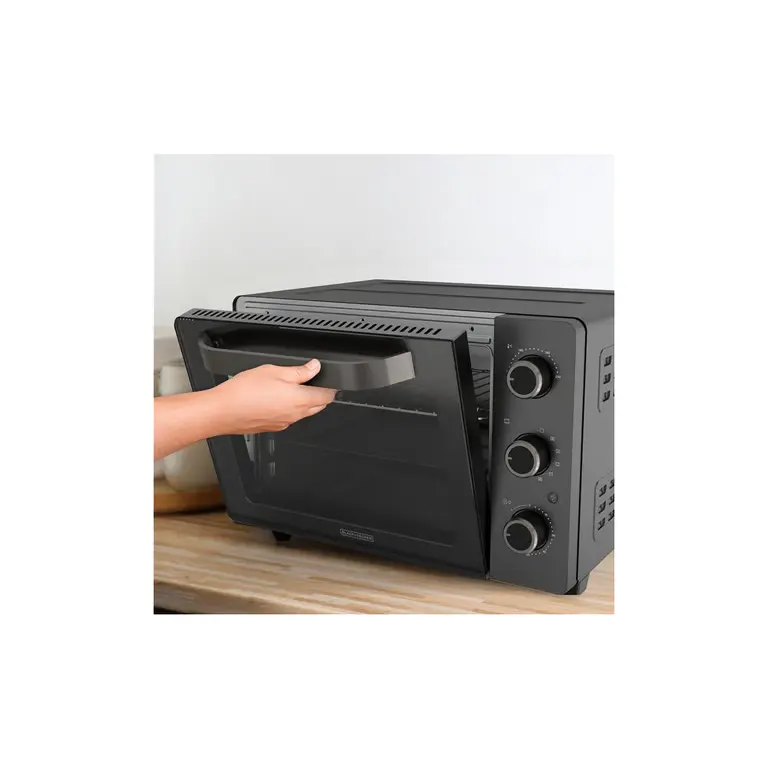 BLACK+DECKER - Mini four compact 19 L, 1500 W, 6 fonctions de cuisson, thermostat jusqu'à 230 °C - BXOV3000E — vue 4