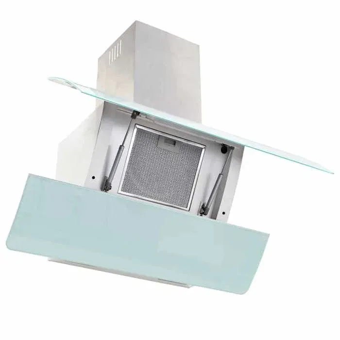 Blanc Topte Aspirante - ZENCORE® Topte murale de cuisine Acier inoxydable 756 m³ / h 90cm Blanc Top400155941