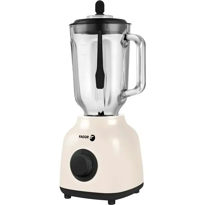 Blender 2-en-1 - FAGOR - FGC2160 - 400 W - Bol en verre gradué 15 L - Crème