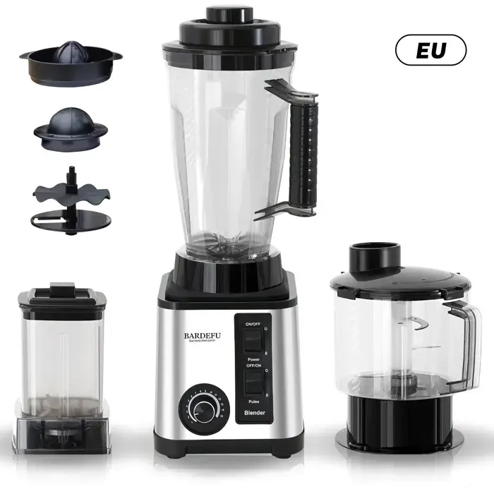 Blender 2000W - 3L - 20000 tr/min - Extraction de jus + Broyage + Mouture