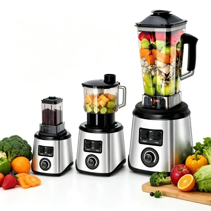 Blender 3 en 1 Blender Smoothie 9500 W 2.5L+1.5L+0.5L acier inoxydable fonction de broyage de glace et fonction autonettoyante