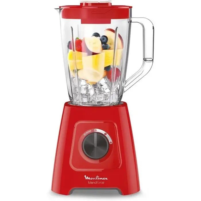 Blender 600 W - 2 Vitesses + Fonction Pulse - Capacité 2 L avec Verrouillage Intelligent Nettoyage Facile et Mixage Continu 3 Min