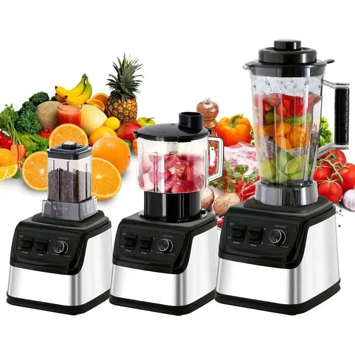 Blender - 9500 W - 15 Vitesses - Mixeur 3 en 1 - 3L+1.5L+0.5L - lames en acier inoxydable - Vitesse Réglable - robot mixeur