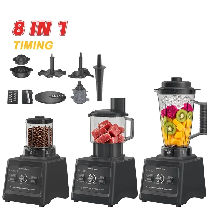 Blender 9500W - Mixeur 8 en 1 - 3.0L Blender Mixeu - vitesse réglable - 32000RPM - lames en acier inoxy - Sans BPA-Blender smoothie