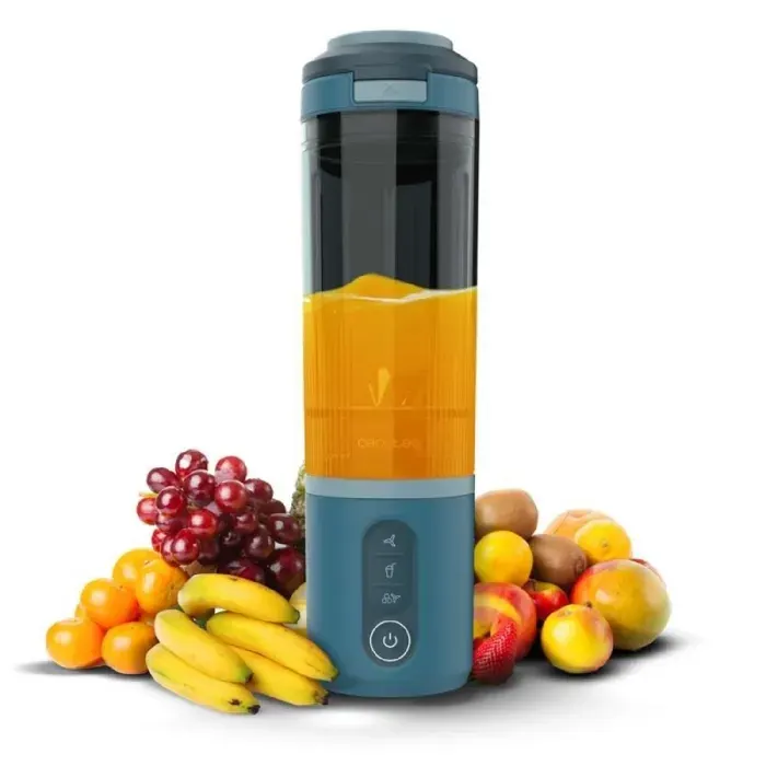 Blender - CECOTEC - Individual Power Titanium Shake2Go Lagoon - 600 ml - 180 W - Rechargeable USB-C