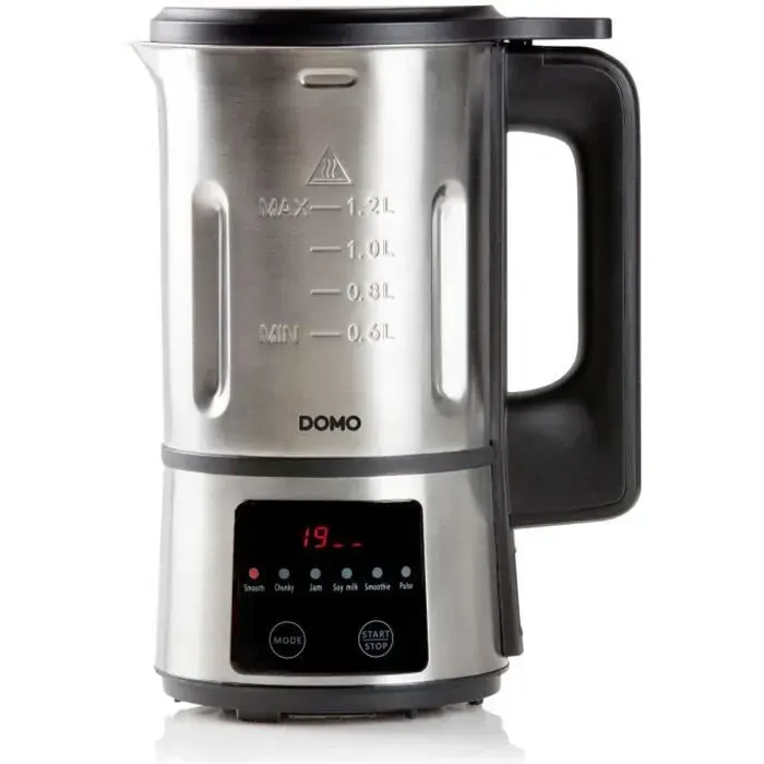 Blender chauffant DOMO - Inox – 12 L - 6 programmes – 800 Watt – DO727BL