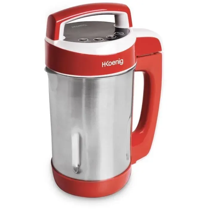 Blender chauffant - H.Koenig - MXC18 - 850 W - 11 L - Inox - 2 programmes de cuisson - rouge