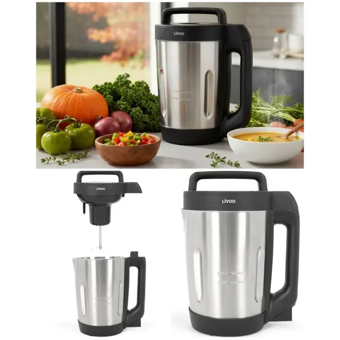 Blender Chauffant - LIVOO - WDOP260N - 16L - 1000W - 5 Fonctions
