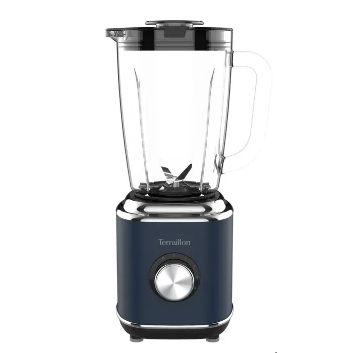 Blender électrique - Terraillon - NEW MOON - 1000W - Bol en verre 175L - 5 vitesses - fonction pulse - Bouchon doseur