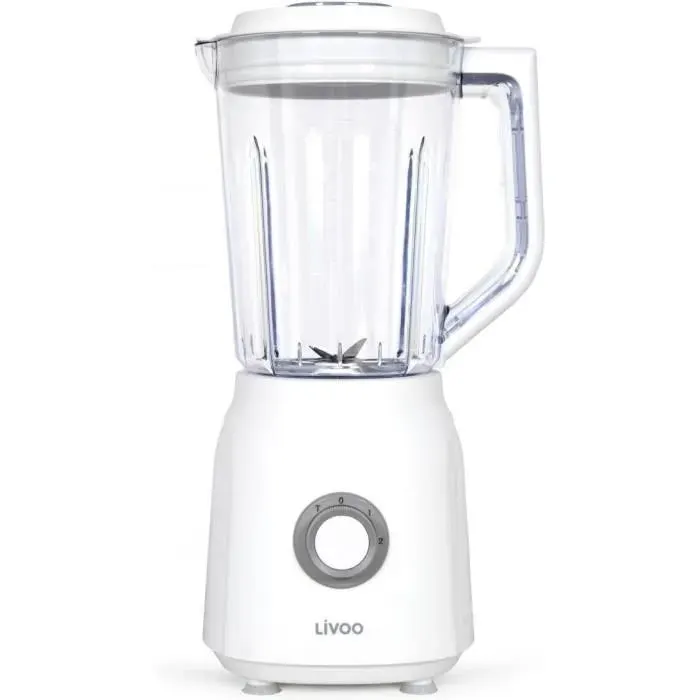 Blender - LIVOO - 15 L - 600 W - 22 000 tours/min - 2 vitesses - Turbo blanc