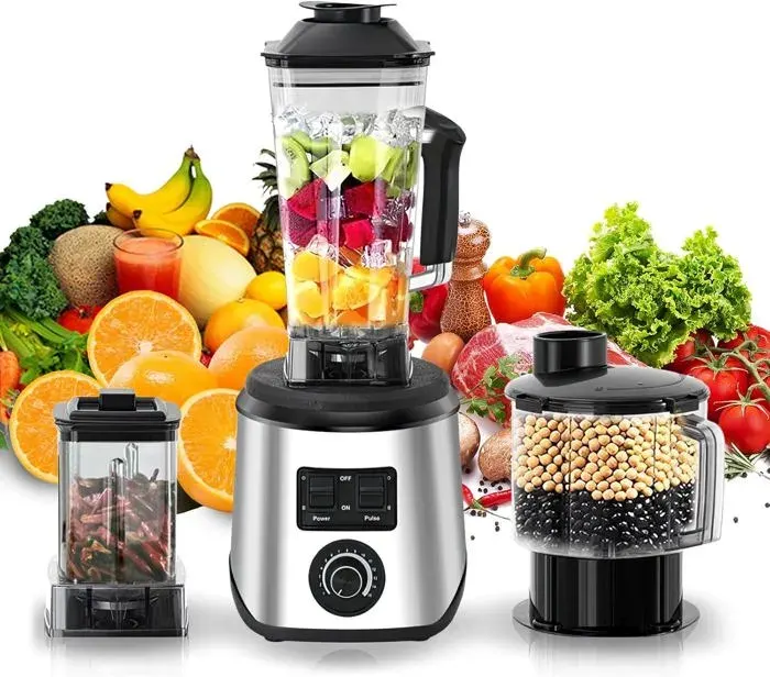 Blender Mixeur 3-en-1 blender Professionnel à smoothie 900W Electric Blender3 appareils 1 base intelligente 2.5L 1.5Ll &