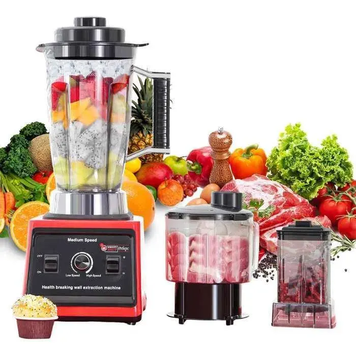 Blender Mixeur 9500W Robot Cuisine Multifonctions Bol Mélangeur 3L Cruche 1.5L Tasse 500ml Sans BPA pour Jus Smoothie Milkshake